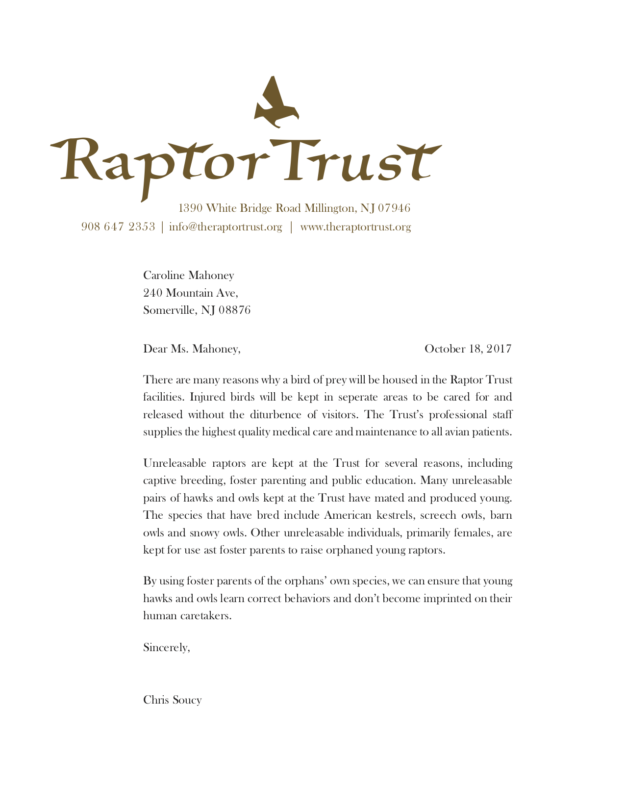 RT Letter